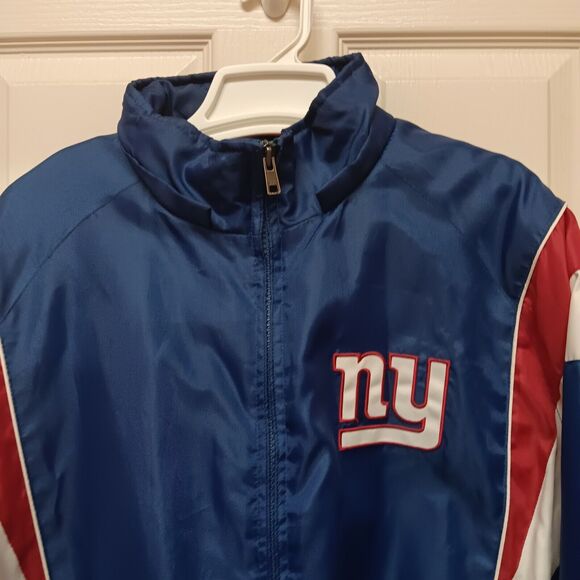 NFL Licensed New York Giants Jacket Fleece Lined Red & Blue Warm Winter Coat XL - Picture 2 of 6